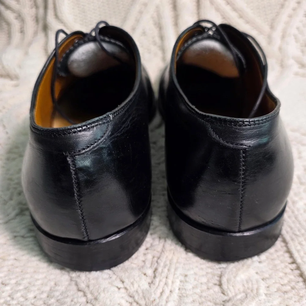 ALDEN 907 12.5 AA / B Black Calfskin Cap Toe‎ Straight Tip Balmoral Oxford Shoes
